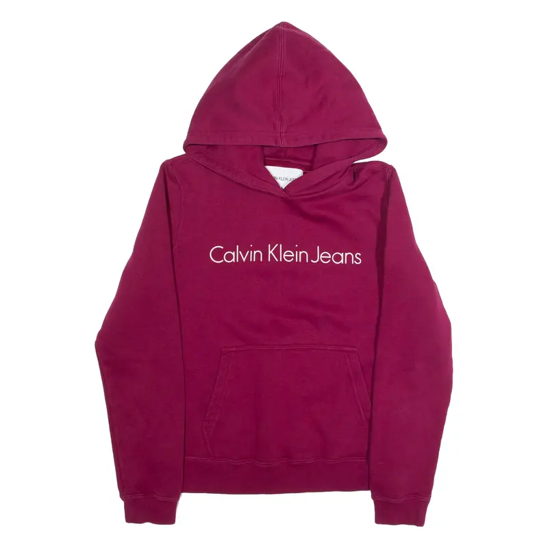 CALVIN KLEIN JEANS Womens Pink Hoodie XS