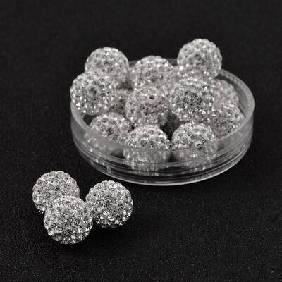 Polymer Clay Rhinestone Beads