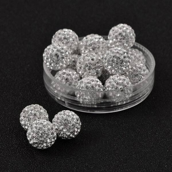 Polymer Clay Rhinestone Beads