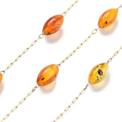 Handmade Oval Plastic Beaded Chains