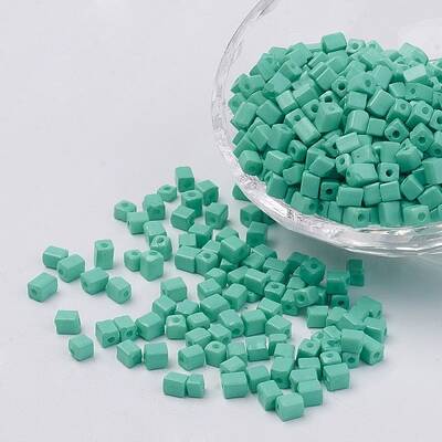 Cube Opaque Colours Glass Seed Beads