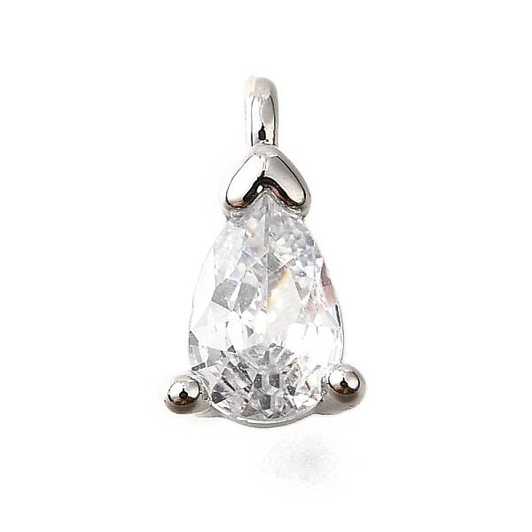 Brass Micro Pave Cubic Zirconia Pendants
