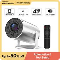 XBJ Mini Portable Projector with Wifi and BT5, 4K Support, Auto Keystone Adjustment, Pneumatic Mouse Remote Control for Outdo...