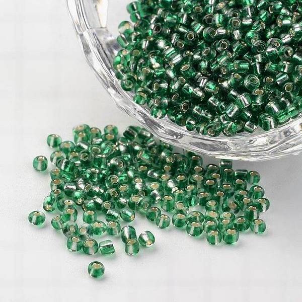 12/0 Transparent Silver Lined Glass Beads