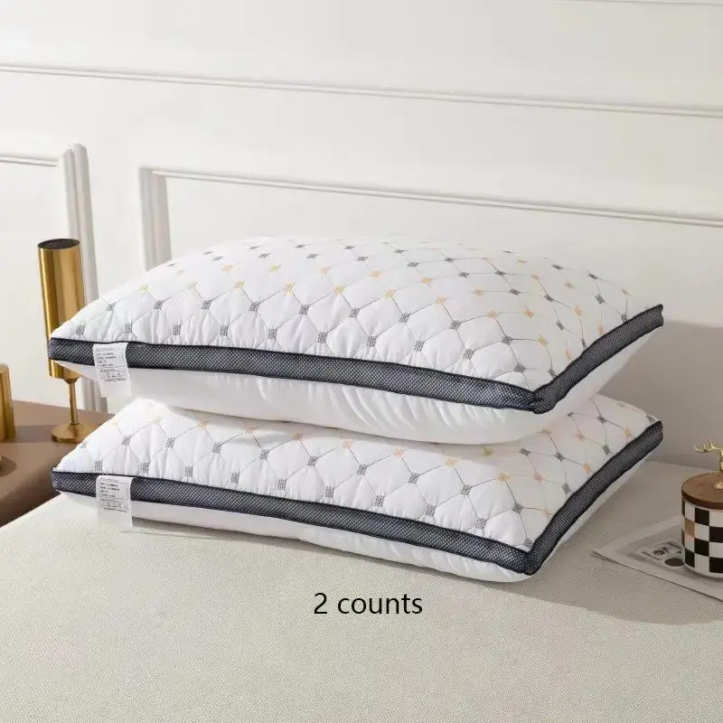 Geometric Pattern Pillow, 2 Counts Soft Comfortable Sleeping Pillow, Modern Simple Pillow For Back And Neck, Bedding Supplies...