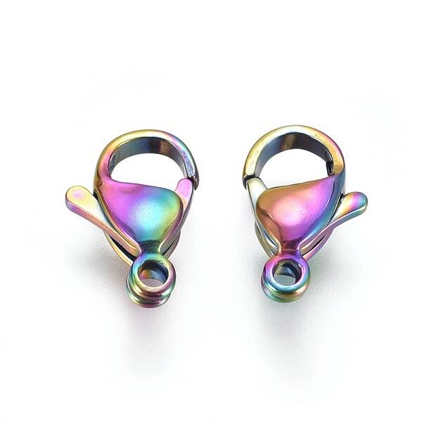 Ion Plating(IP) 304 Stainless Steel Lobster Claw Clasps