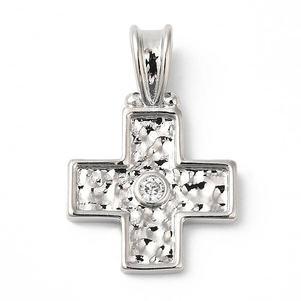 Rack Plating Brass Micro Pave Cubic Zirconia Pendants