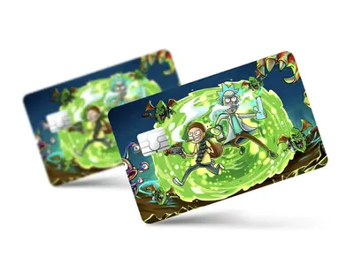 Rick And Morty Debit Card Sticker