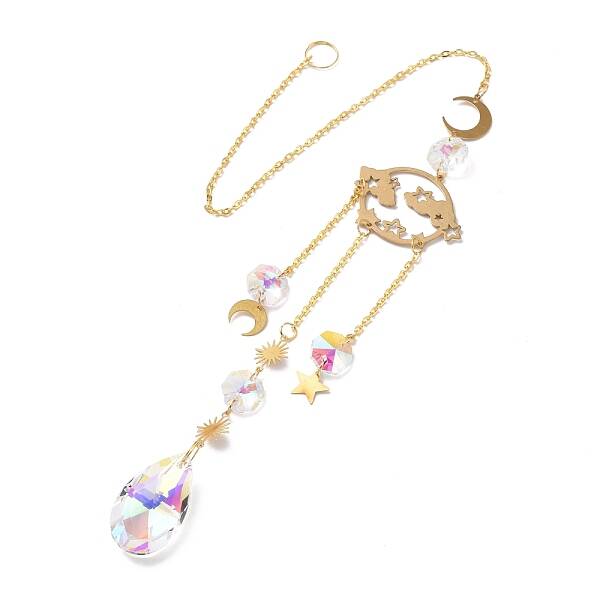 Faceted Glass Sun Catcher Pendant Decorations