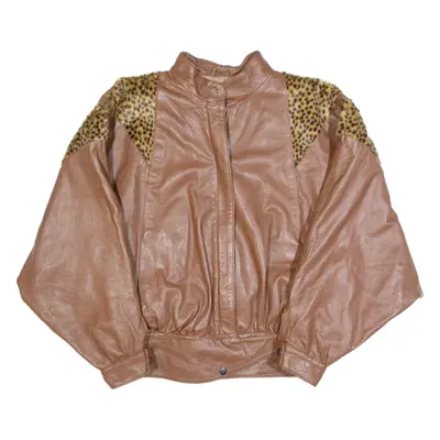 Womens Jacket Brown Faux Leather M