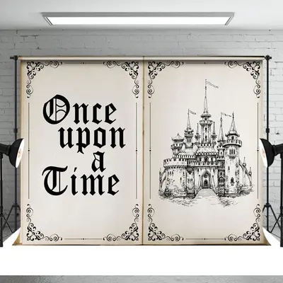 Once Upon A Time Black Castle Fairy Halloween Backdrop - Aperturee