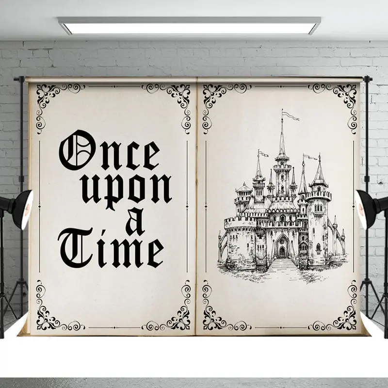 Once Upon A Time Black Castle Fairy Halloween Backdrop - Aperturee
