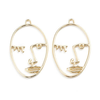 Alloy Open Back Bezel Pendants