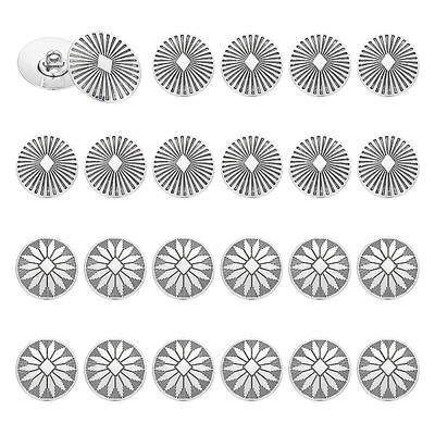 24Pcs 2 Style Zinc Alloy Shank Buttons