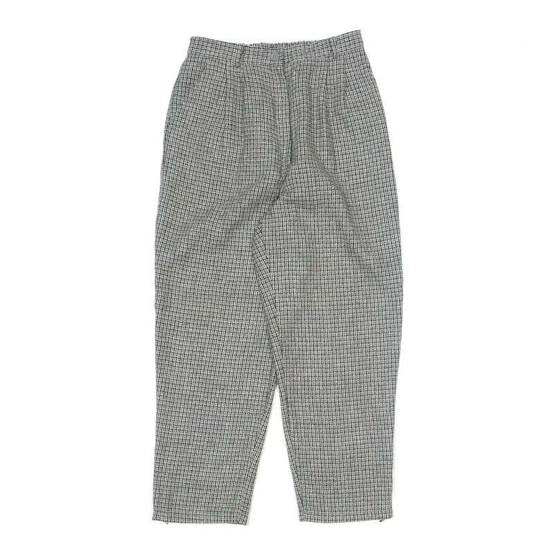 Pleated Check Black Trousers W24 L23