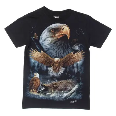 WILD Eagle Mens T-Shirt Black XS