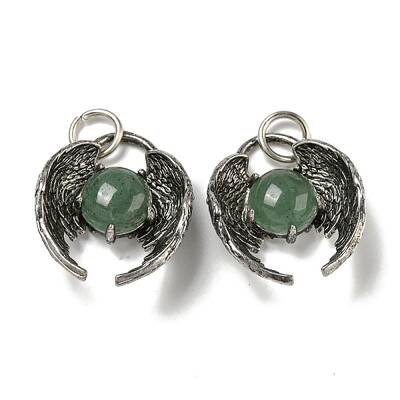 Bat Natural Green Aventurine Pendants