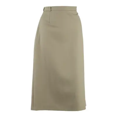 RITEX LADY LINE Womens Straight Skirt Green Knee Length Wool L