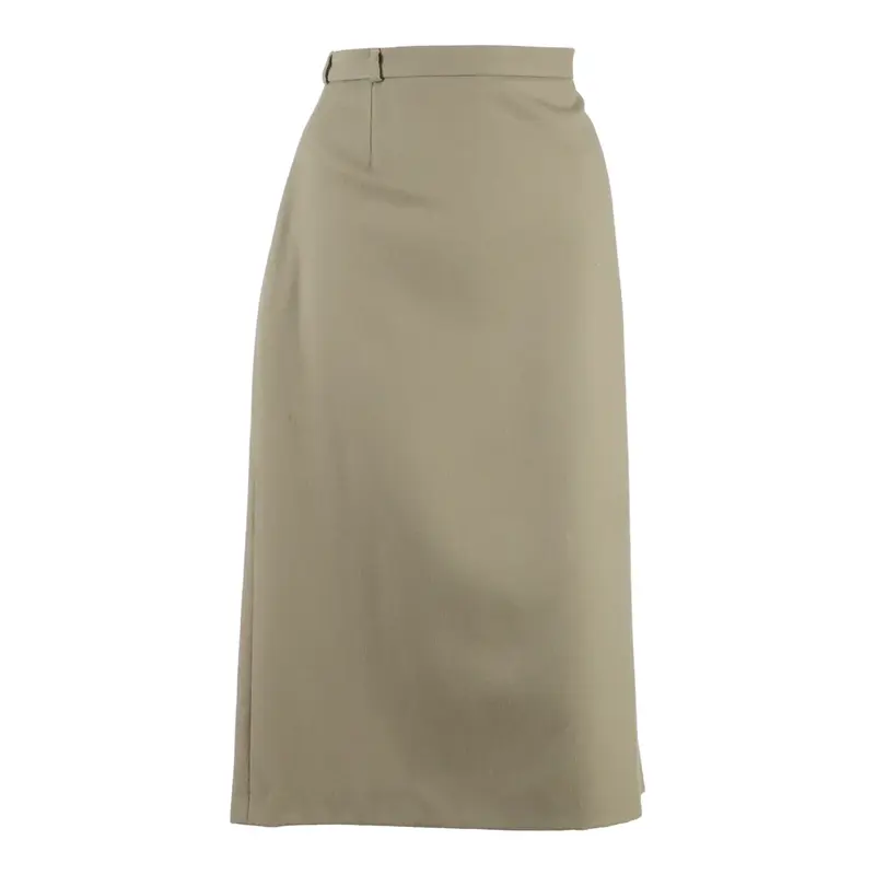 RITEX LADY LINE Womens Straight Skirt Green Knee Length Wool L