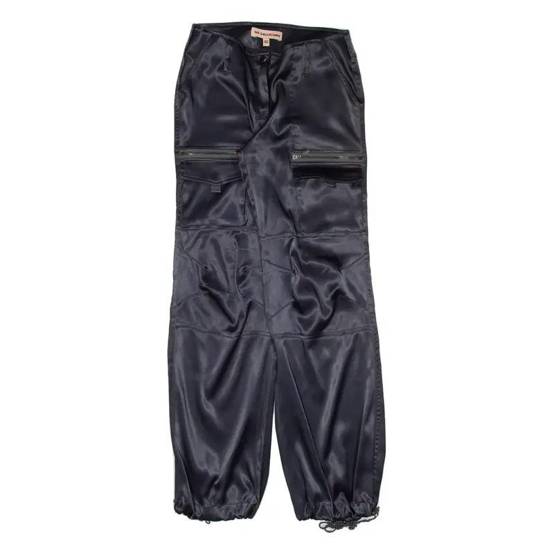 MY COLLECTION Cargo Womens Trousers Blue Loose Straight W29 L31