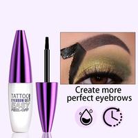 Semi-Permanent Eyebrow Tattoo Gel Paste with Easy Peel-Off Formula for Lasting Waterproof Effect Makeup Cosmetic Multicolor