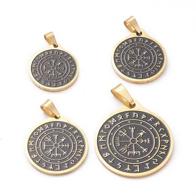 Mixed Sizes 304 Stainless Steel Enamel Pendants