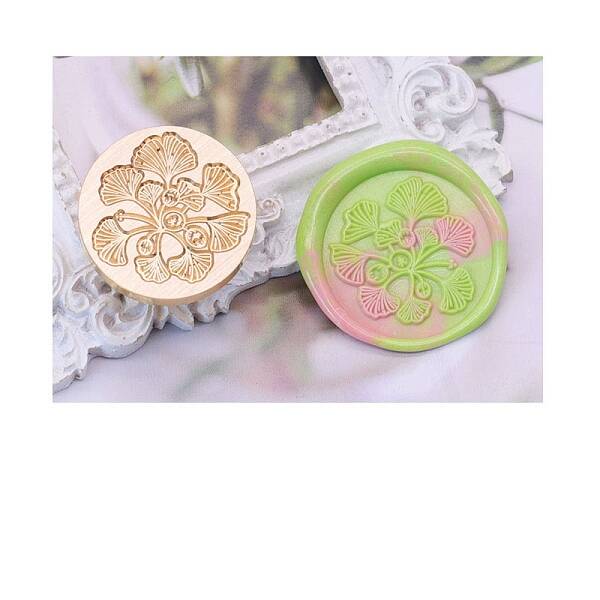Round Golden Tone Wax Seal Brass Stamp Head