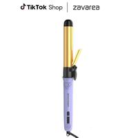 Automatic Rotating Curling Iron Long Barrel Suitable Waves Beach Curls 5 Adjustable Temps 1H Auto Off Dual Voltage Anti-Scald...