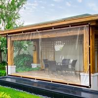7*10FT PE Heavy-Duty Waterproof Clear Tarps  with Grommets - Durable Transparent Outdoor Cover for Camping, Patios, Garden Pl...