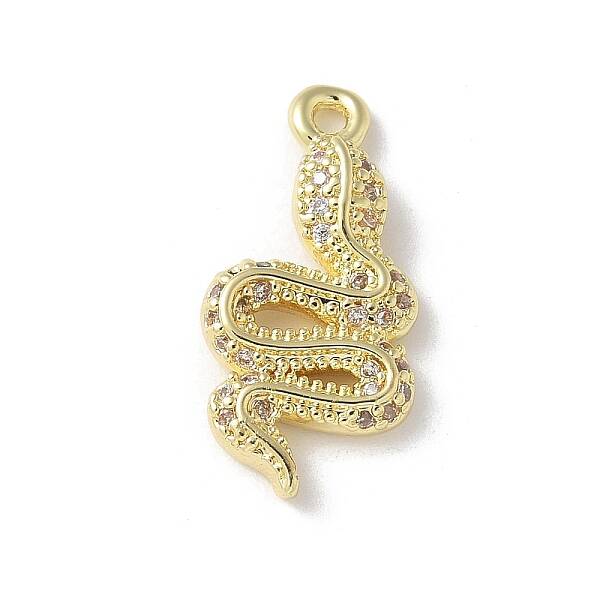 Brass Micro Pave Clear Cubic Zirconia Pendants