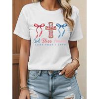 Patriotic and Faith - filled T - Shirt: 'God Bless America' - Express Love for Country and Belief