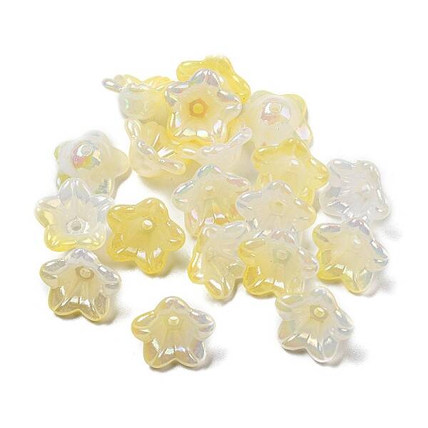 Iridescent Acrylic Bead Caps