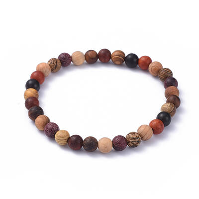 Wood Beads Stretch Bracelets
