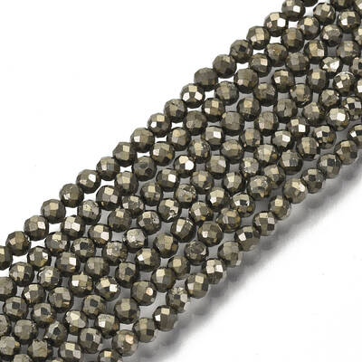 Natural Pyrite Beads Strands