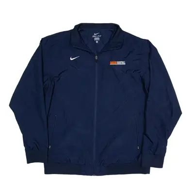 NIKE Harrison Basketball Bomber Jacket Blue Mens XL