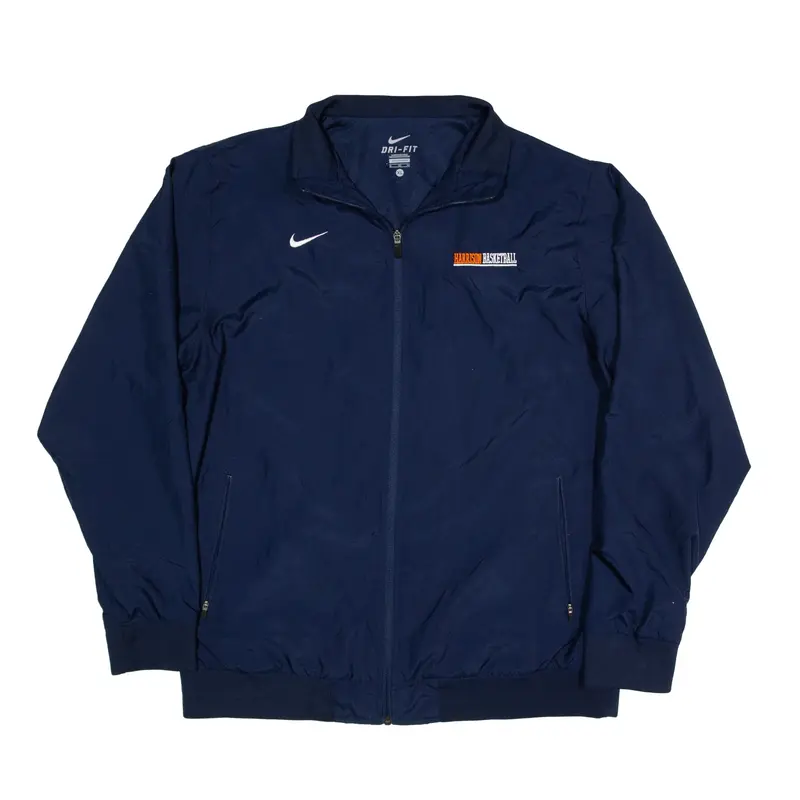 NIKE Harrison Basketball Bomber Jacket Blue Mens XL