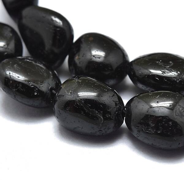 Natural Black Tourmaline Beads Strands