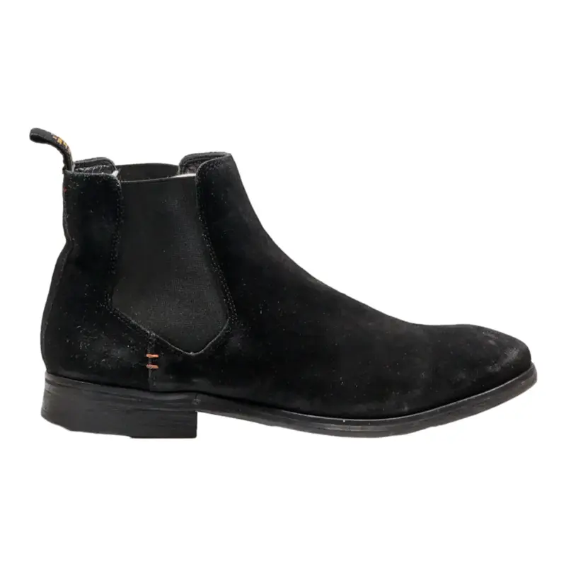 SUPERDRY Chelsea Boots Black Leather Mens UK 8