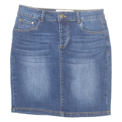 BRAKEBURN OUTDOOR APPAREL Womens Straight Skirt Blue Short Denim UK 10