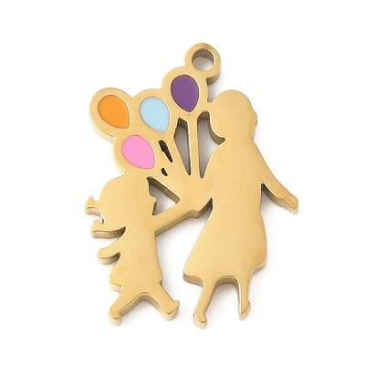 Mother's Day 304 Stainless Steel Enamel Pendants