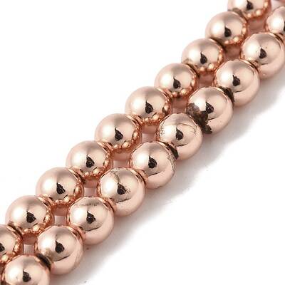 Electroplated Synthetic Non-magnetic Hematite Beads Strands