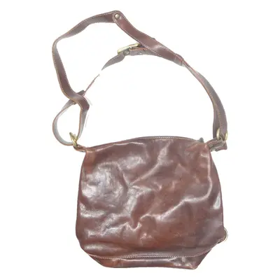 Womens Shoulder Bag Brown Leather 90s