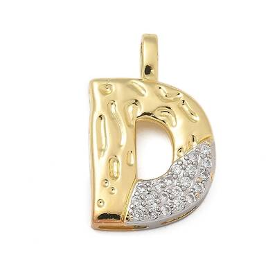 Brass Micro Pave Cubic Zirconia Pendants