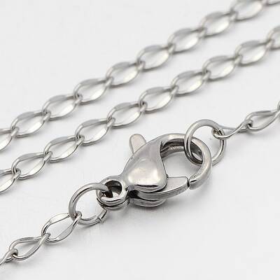 Tarnish Resistant 304 Stainless Steel Twisted Chain Necklaces