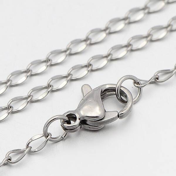 Tarnish Resistant 304 Stainless Steel Twisted Chain Necklaces