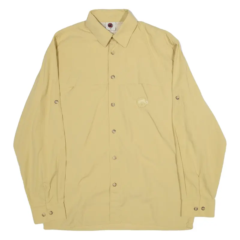 MAMMUT Mens Plain Shirt Beige Long Sleeve XS