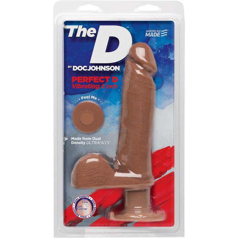 The D - Perfect D Vibrating 8 Inches - Caramel