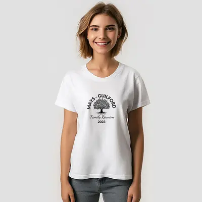 Black Tree Personalized Name Reunion T-Shirt