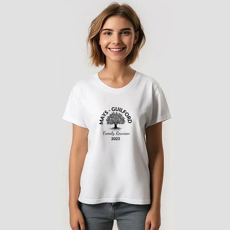 Black Tree Personalized Name Reunion T-Shirt