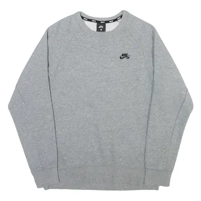 NIKE SB Mens Sweatshirt Grey Crew Neck S